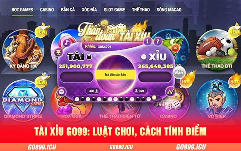 luật chơi tài xỉu và cách tính điểm